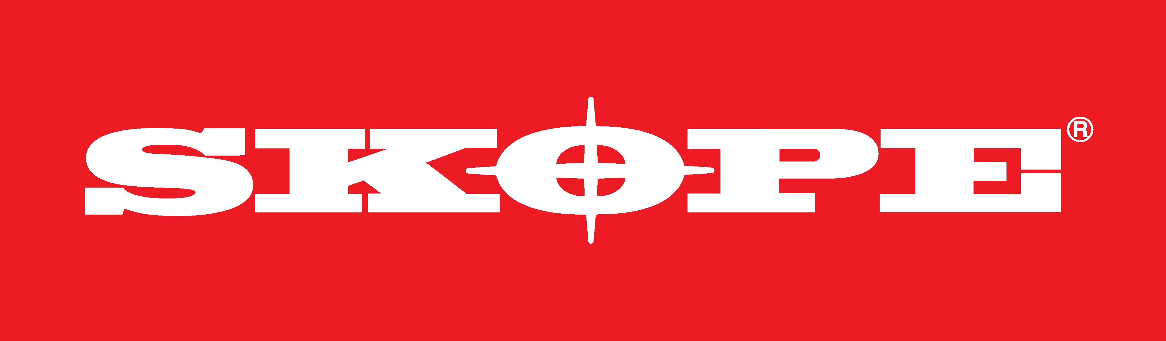 Skope logo with red background color